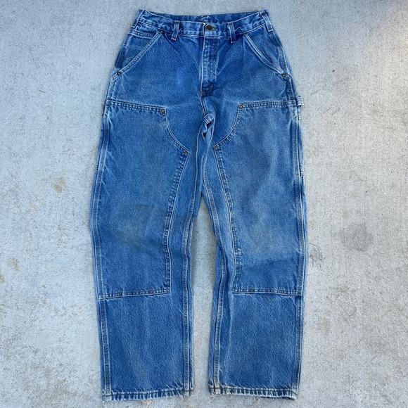 Carhartt Other - Carhartt Double Knee Logger Jeans 30x30 Blue B73 DST Vintage Workwear Pants
